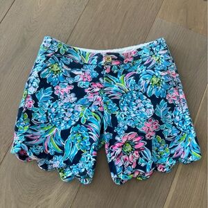 Lilly Pulitzer Floral Scalloped Shorts
